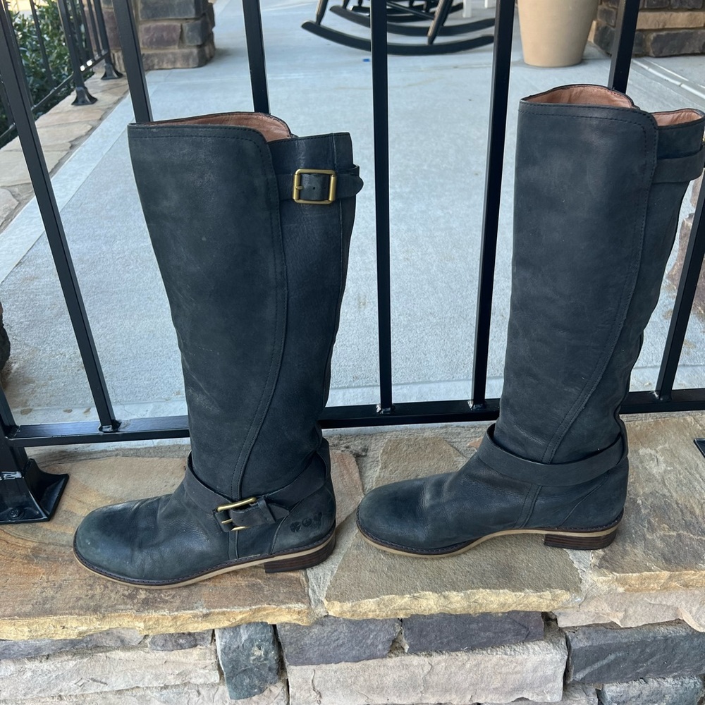 Lucky Brand Women Rustic Black knee high boots. Size 10.